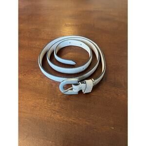 Live Love LOFT Silver Shimmer Skinny Leather Belt